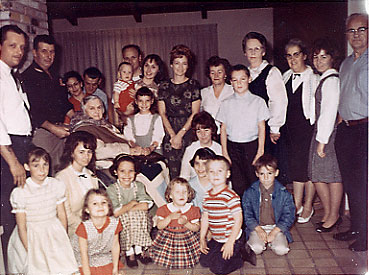 Christmas 1964 at the Williams' house.  Click for enlarge.